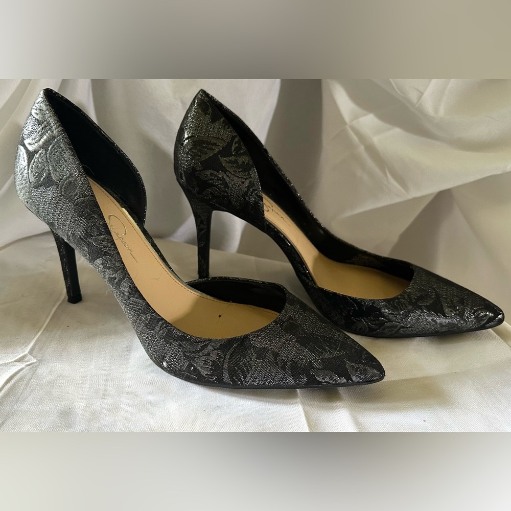 Jessica Simpson Black Lace Heels
